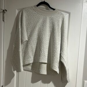 lululemon athletica Cream and white pullover sweatshirt